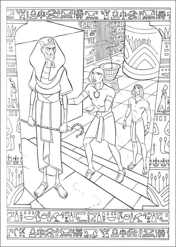 Print Prins van Egypte kleurplaat